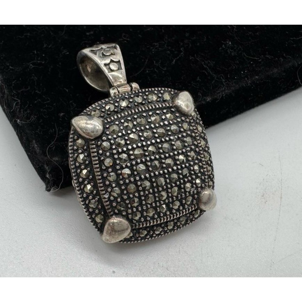 Marc Sterling Silver With Pave Swarovski Marcasite Stones Pendant 925